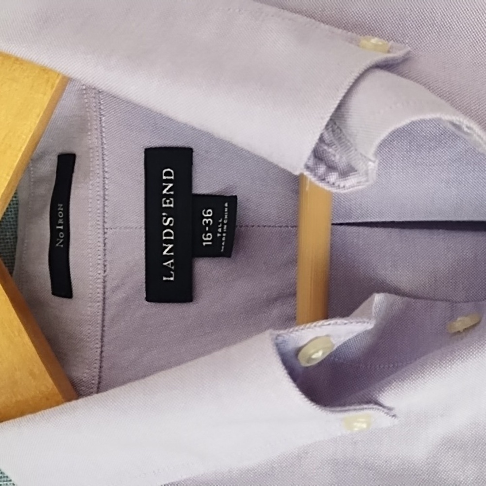 Lands' End Men's Lavender Shirt